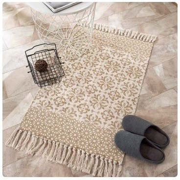ADT- Karpet Rumbai / Bohemian Tassel Rug Carpet Scandinavian