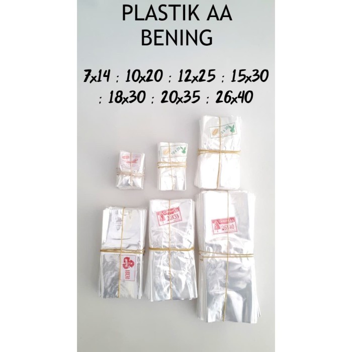 ADT- Plastik AA Bening Tipis 7x14 10x20 12x25 15x30 18x30 20x35 26x40