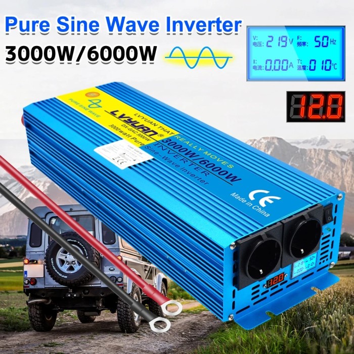 4KW/5KW/6KW Pure Sine Wave Inverter DC12V/24V to AC 220V 230V