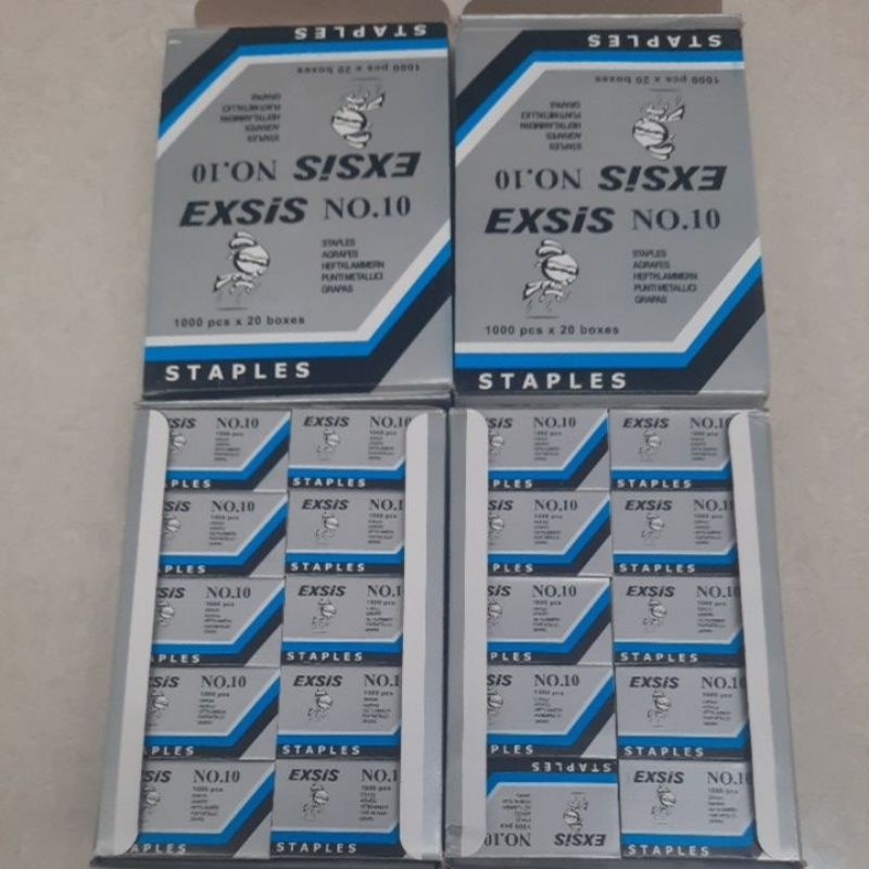 

iK! Isi steples EXSIS no.10 isi 20box atau 20.000 pcs