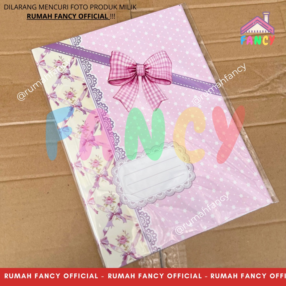 

IK! [1PAK] ISI 20 LEMBAR Sampul Buku KWARTO PATTERN SIMPATY Motif Pita Rion Bunga Pastel TEBAL