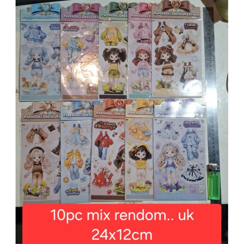 

IK! Paper Doll Dressup & Stiker DG 10pc