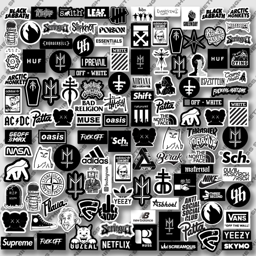 

IK! stiker pack BRAND helm tumblr helmet music brand hype STICKER PACK MATERNAL
