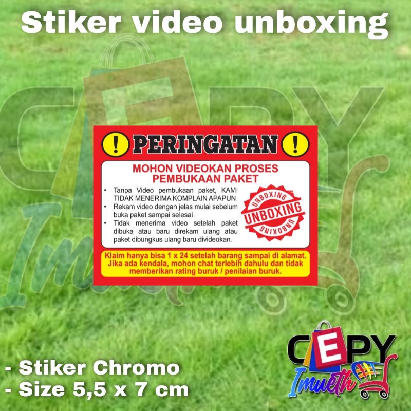 

IK! (100 PCS) STIKER LABEL PENGIRIMAN OLSHOP / STIKER LABEL PERINGATAN / STIKER VIDEO UNBOXING