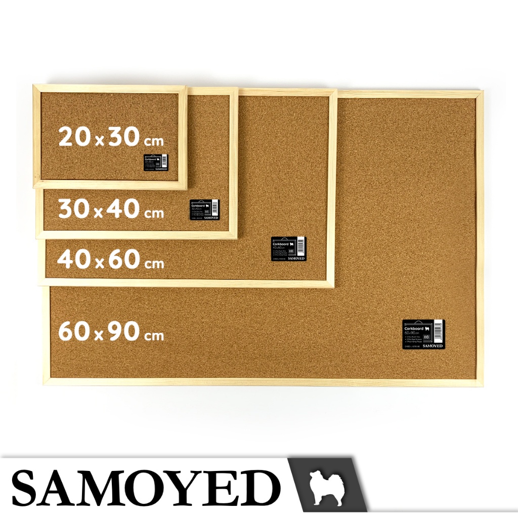 

iK! SAMOYED CKBD-L-3040 Papan Pengumuman / Pesan / Mading / Soft / Cork / Memo / Message / Board /