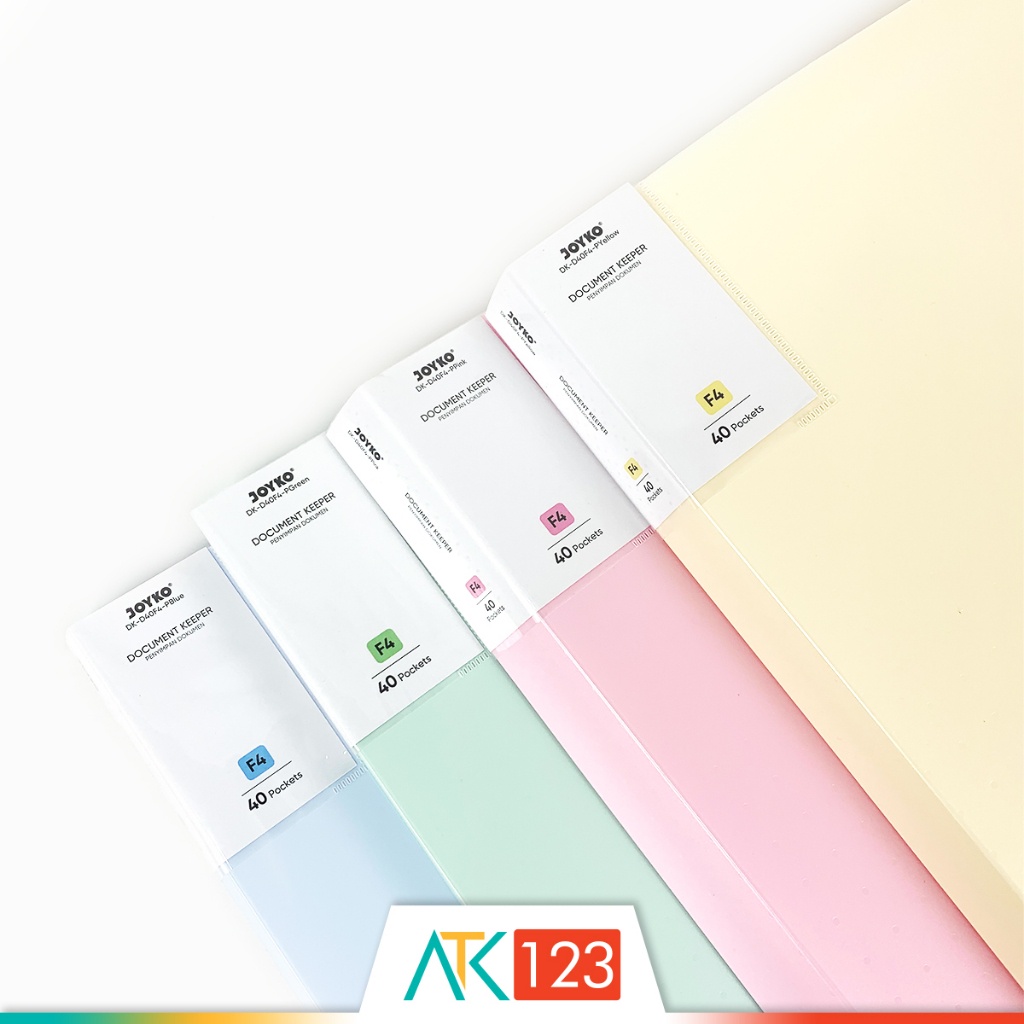 

iK! Map File / Display Book / Clear Holder / Document Keeper Folio / F4 40 Pockets Pastel Joyko