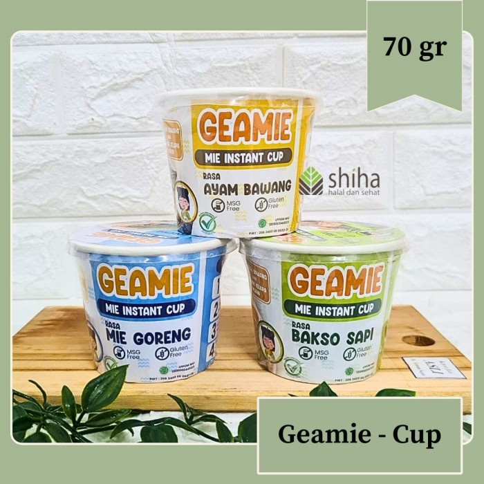 

Ready Geamie Cup Mie Gluten Free Noodle Non Msg 70Gram Warung Shiha