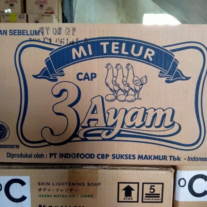 

Ready Mie Telur Cap 3 Ayam 1 Dus Isi 20 Pax