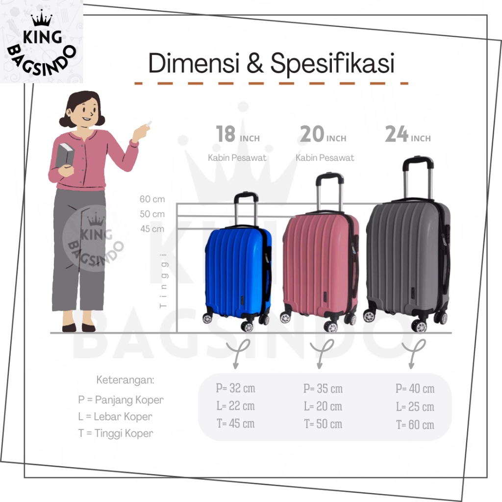 DISKON KOPER POLO FANS TIPE 208 UKURAN 22 INCH KOPER BAGASI KOPER TRAVELL KOPER BAGUS KOPER MURAH