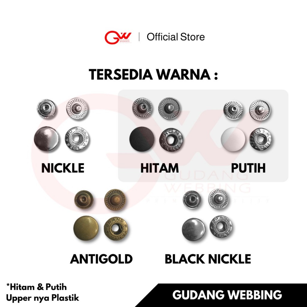 Cetet Besi / Cetet 15MM / Kancing Besi / MINGRONG V 7060 Pack