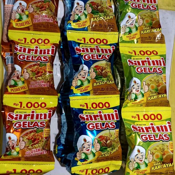 

Ready 60 Pcs (6 Renteng) Sarimi Gelas / Mie Instan Mix Rasa @30Gram