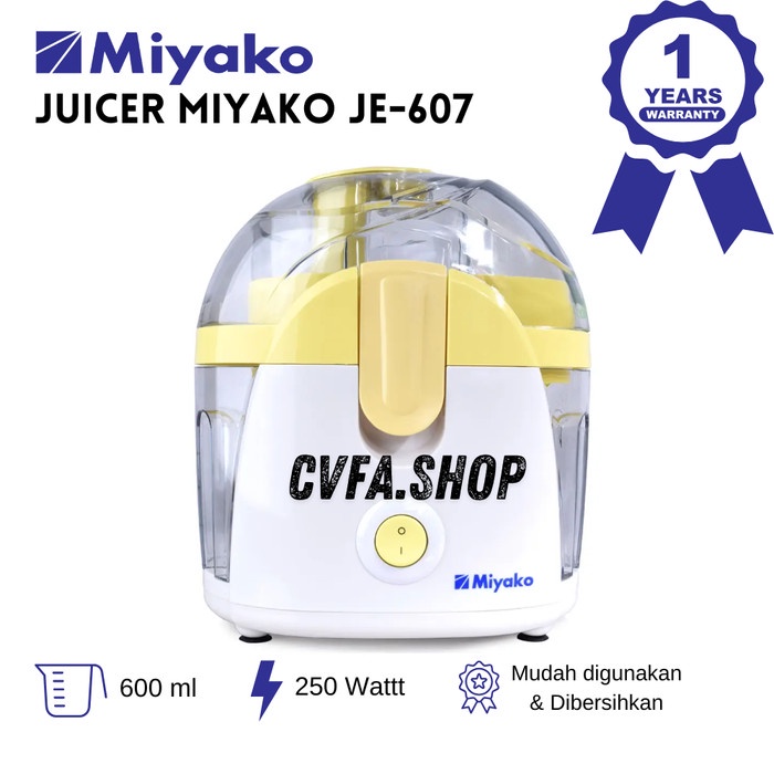 (PROMO) JUICER MIYAKO JE-607 PEMBUAT JUS 600 ML - GARANSI RESMI 1 TAHUN BEST SELLER