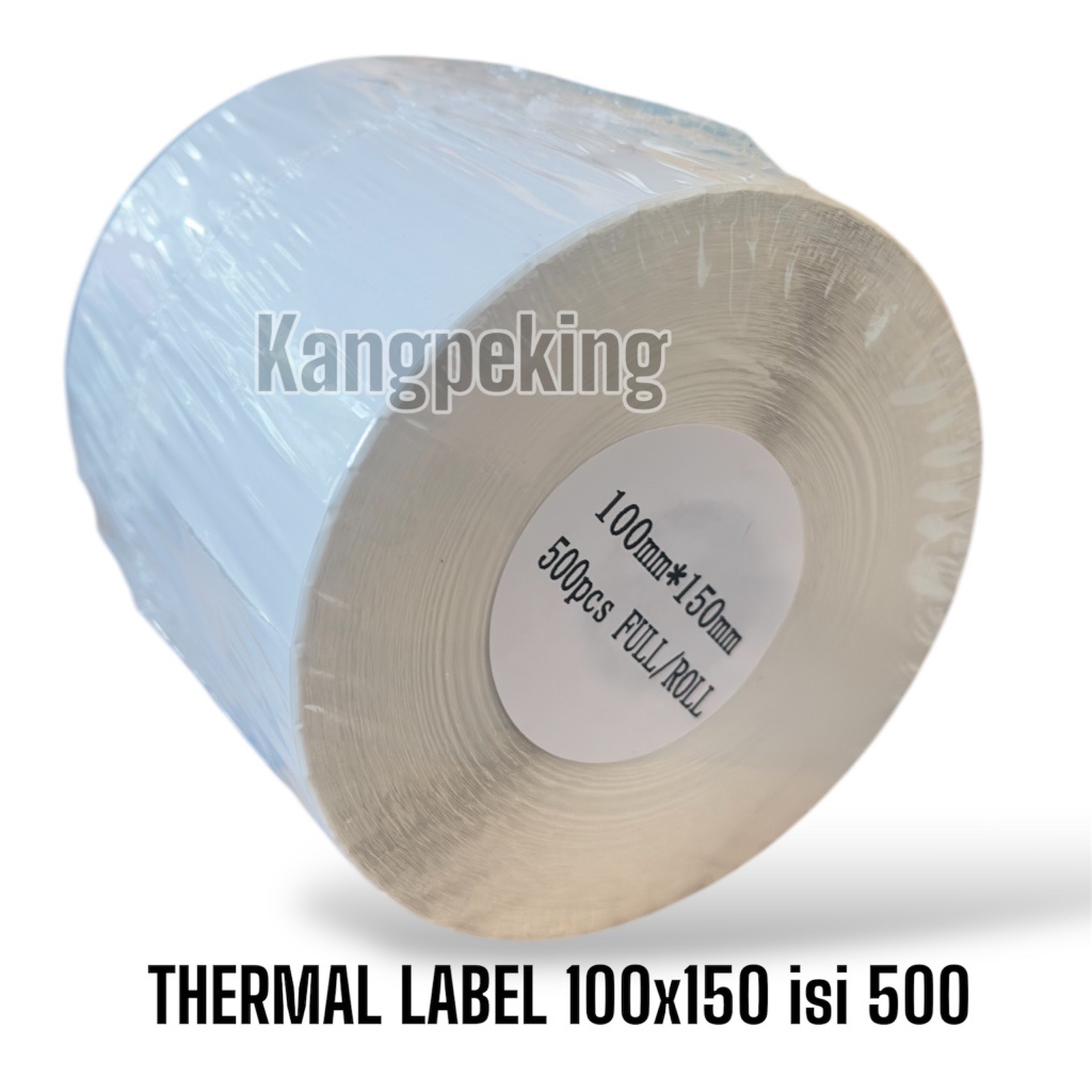 

IK! Kertas Thermal Label Barcode Roll/Lipat isi 500 pcs ukuran A6 100 x 150 mm Kertas Sticker