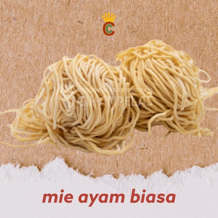 

Ready Mie Ayam Biasa (1Kg) - Baso Sapi Cihampelas - Halal