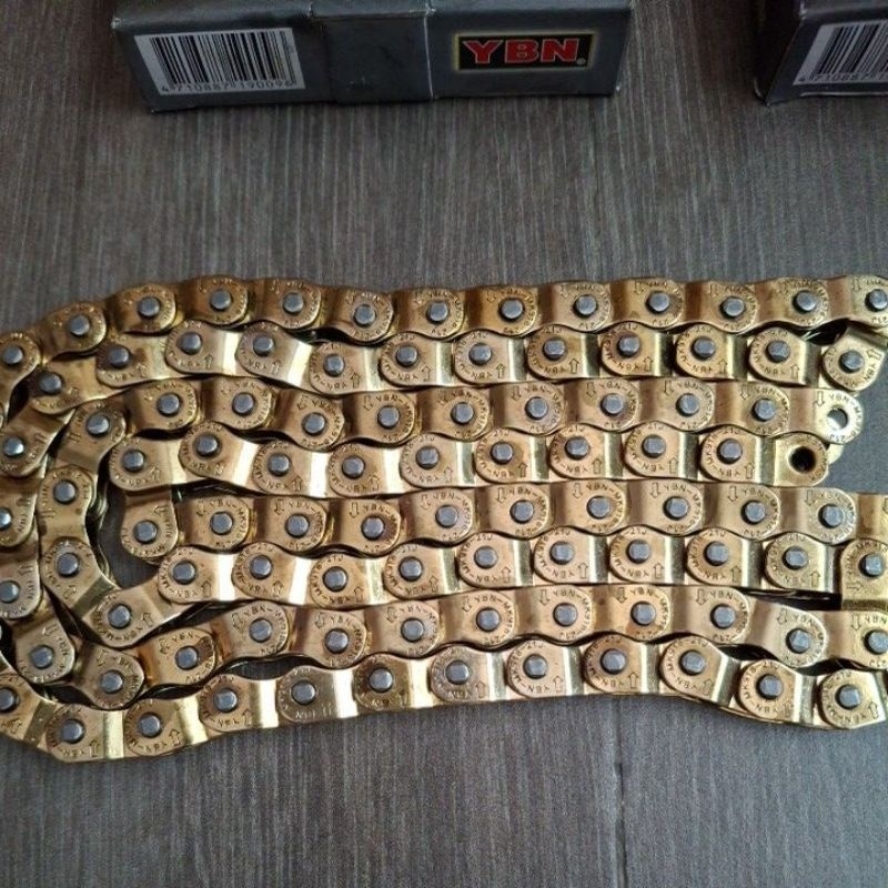 Rantai YBN MK918 Halflink Single Speed Silver & Gold