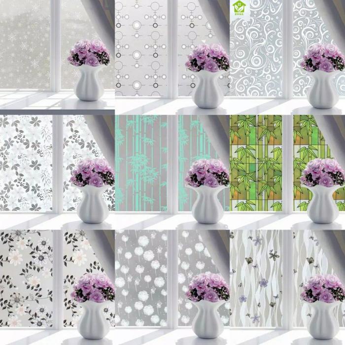 JTTOP" WALLPAPER STICKER KACA 45CM X 5M STICKER KACA TRANSPARAN AESTHETIC