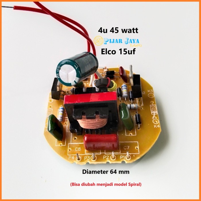 BERMUTU Mesin Lampu LHE 45 watt 4U PCB Lampu U4 45w