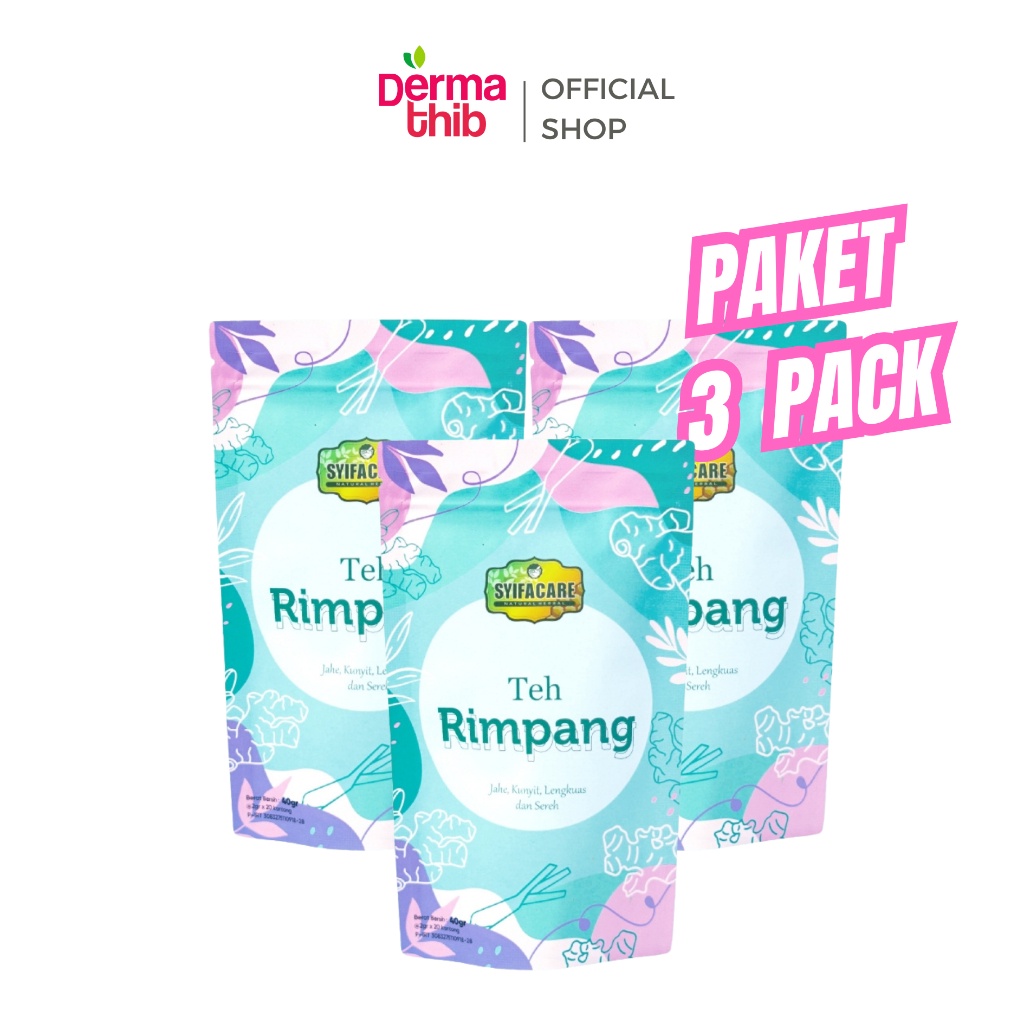 

( PROMO ) Paket 3 Pack Teh Rimpang SYIFACARE - Teh Celup Ramuan Herbal Solusi Diet Pelangsing Alami