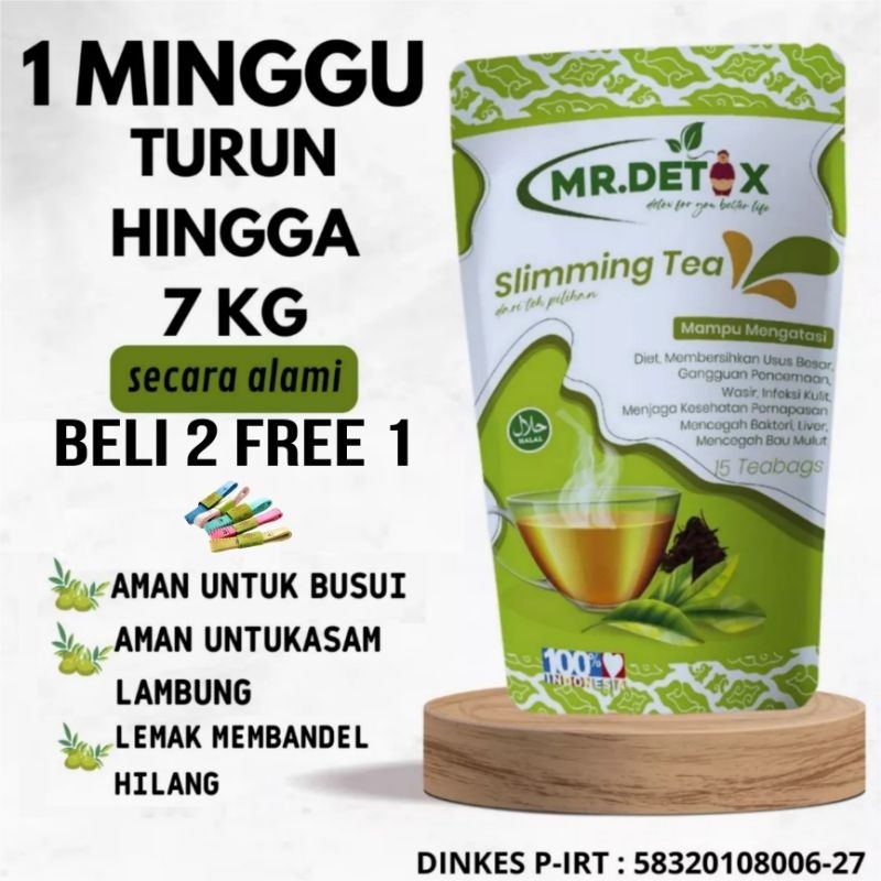 

( PROMO ) Teh Pelangsing Mr.detox slimming tea Teh Diet Herbal Alami Teh Hijau BEST SELLER