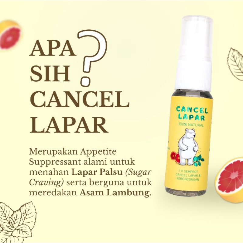 

( PROMO ) Cancel Lapar Spray ( herbal slimming penghilang lapar ) by Hegar Natural BEST SELLER