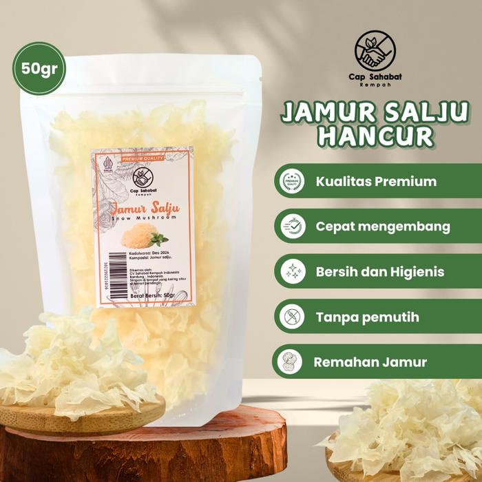 

HJK 50gr Jamur Putih Kering / Dried White Fungus