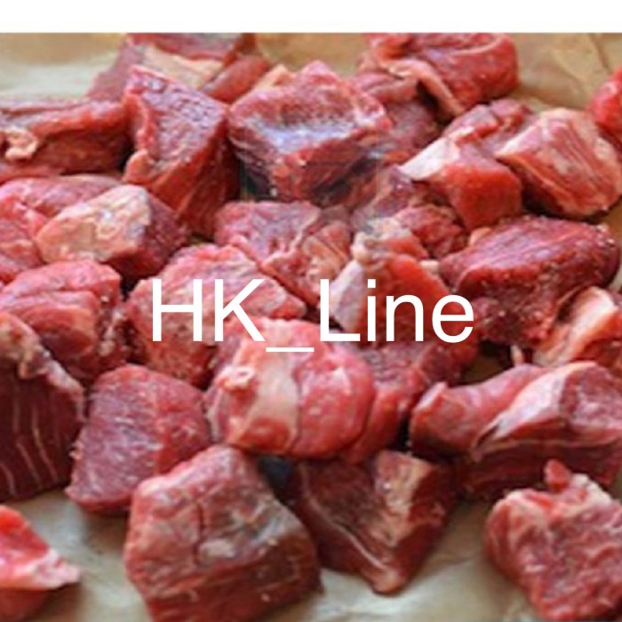 

HJK Daging untuk Soup,Gulai,Soto dll ukuran dadu 1x1cm lemak 10% /500gr
