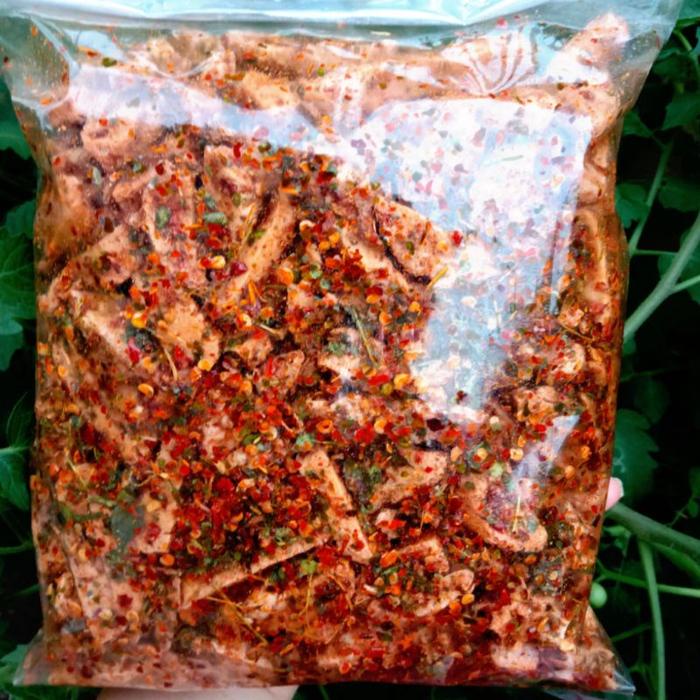 

HJK Basreng pedas 1Kg / 1 Kg Daun Jeruk Bumbu Melimpah bakso goreng cemilan snack Stick Crispy Pedas