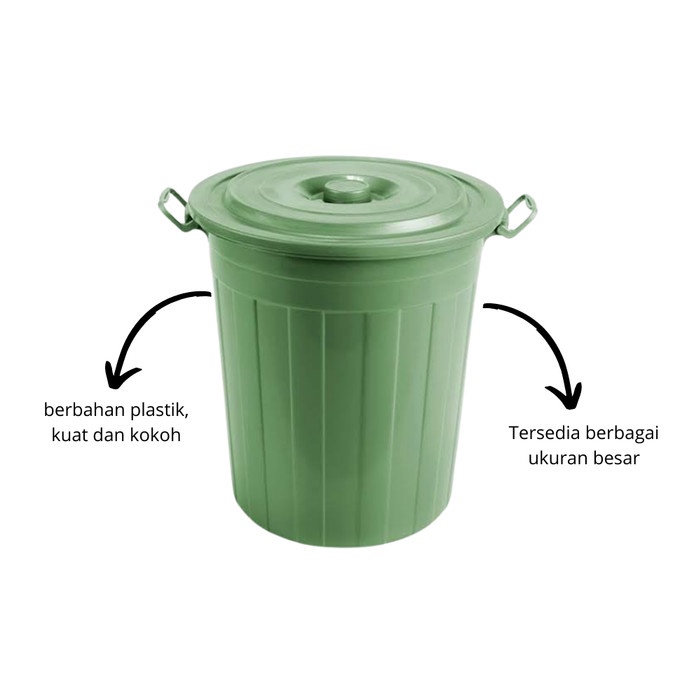 New Ember Plastik Besar Happy 60 Liter Ember Tong Air Besar Tutup Berkualitas