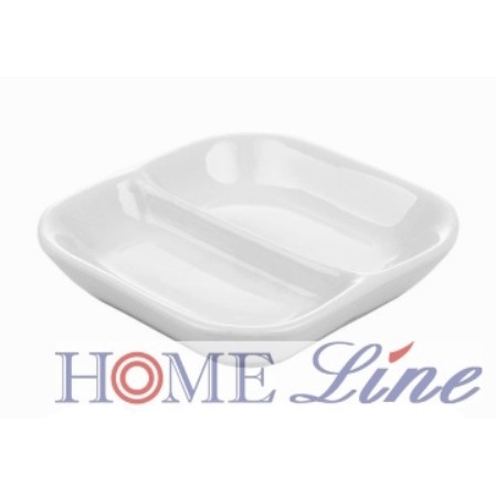 Piring Tempat Sambal Kecap Sekat 2 Keramik Home