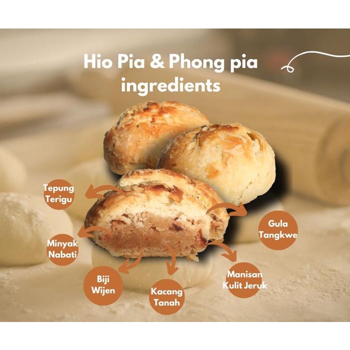 

HJK KUE PIA kering 10pcs/pack HIU PIA cemilan kopi wangi manisan kulit Jeruk