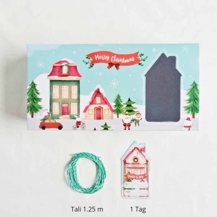 Box Kue Kering Natal Dus Setengah Loyang Natal Kue Brownies 20x10x7 cm