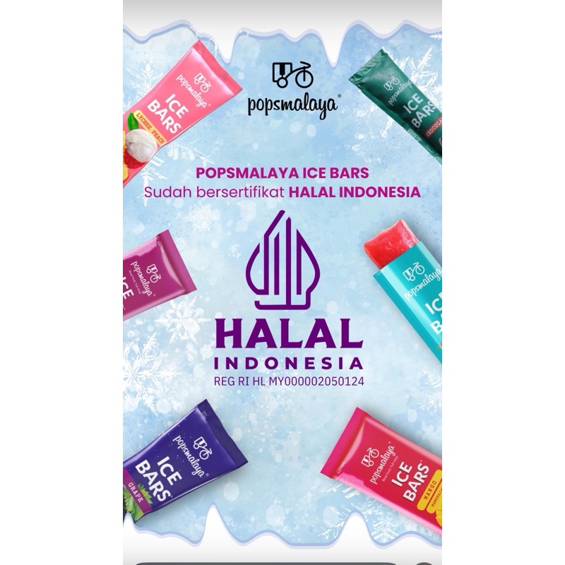 

Pops Malaya Ice Bars Aneka Rasa Huah Lychee Peach 7 x 30ml Ice Bars Chocolate Grape Mango Strawbery
