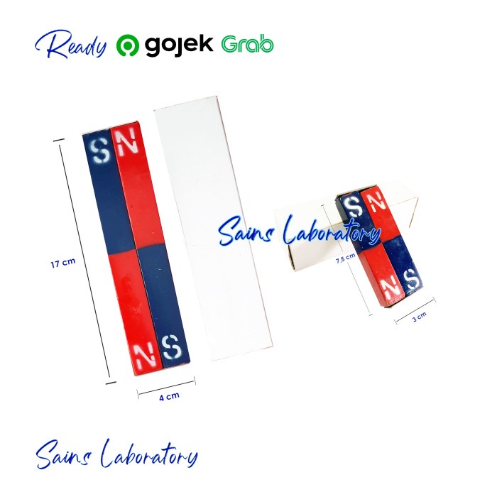 MAGNET BATANG PANJANG MAGNET GAYA TARIK MAGNET ALNICO 1 SET ISI 2 PCS