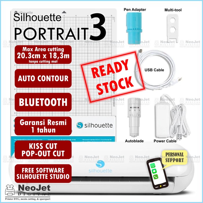 Sale Terbatas Mesin Cutting Sticker Silhoute Silhout Potrait 3 Auto Contour Potret Aman