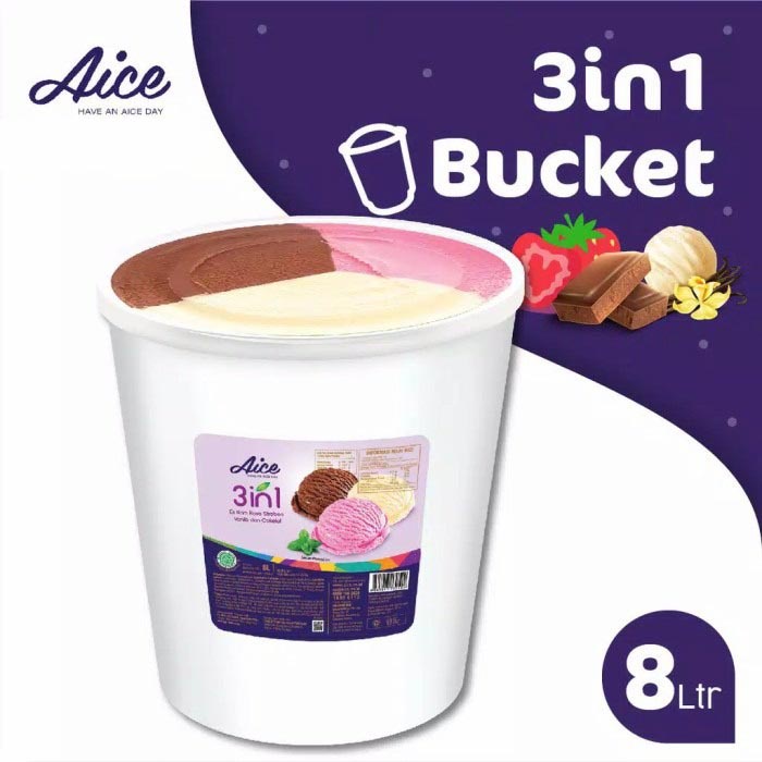 

Ice Cream Neapolitan 8 liter Aice 3in1