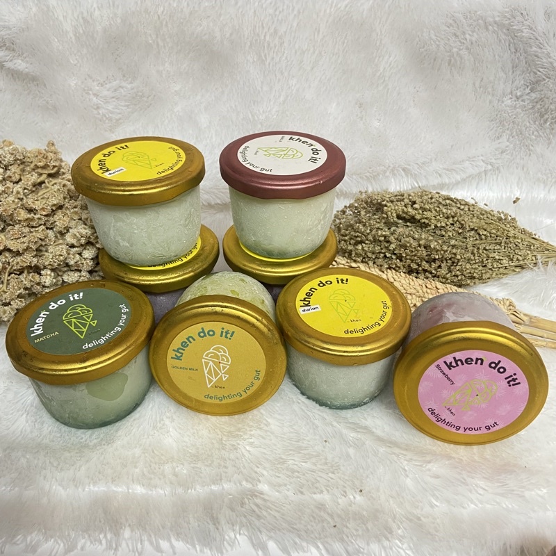 

KHEN MINI ICE CREAM GELATO GRASS FED COW MILK VEGAN GELATO (ES KRIM KHEN) 100 ML