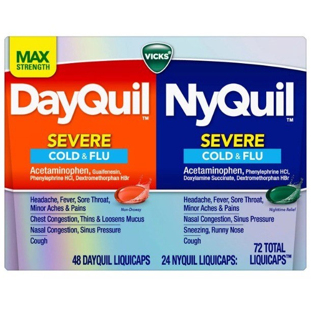 

VICKS DAYQUIL/NYQUIL SEVERE COLD & FLU RELIEF (72 LIQUICAPS)