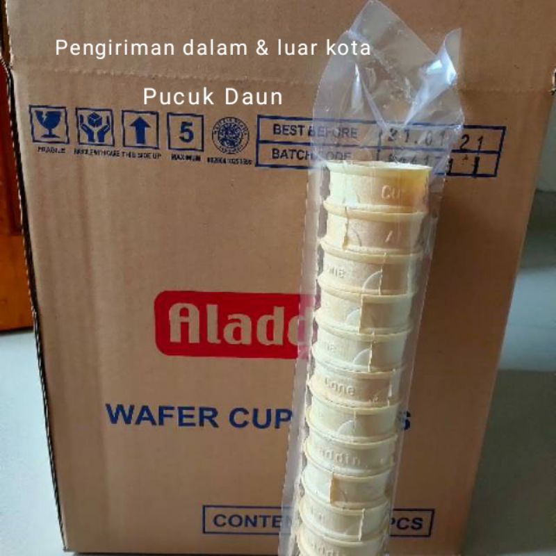 

Aladdin Cone es krim/wafer cup cone Aladdin 1 karton isi 300pcs