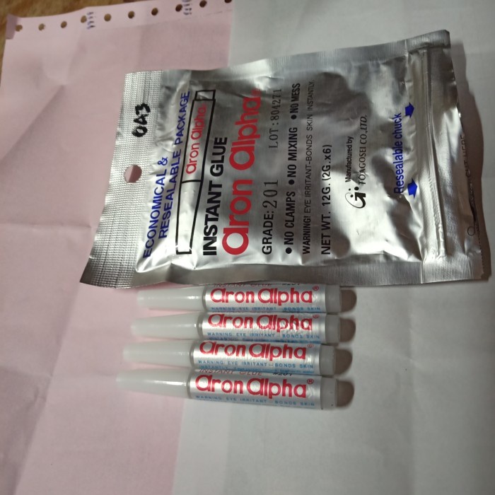 

SALE PROMO LEM ARON ALPHA 201 12GR SATU PAK 6PCS READYY