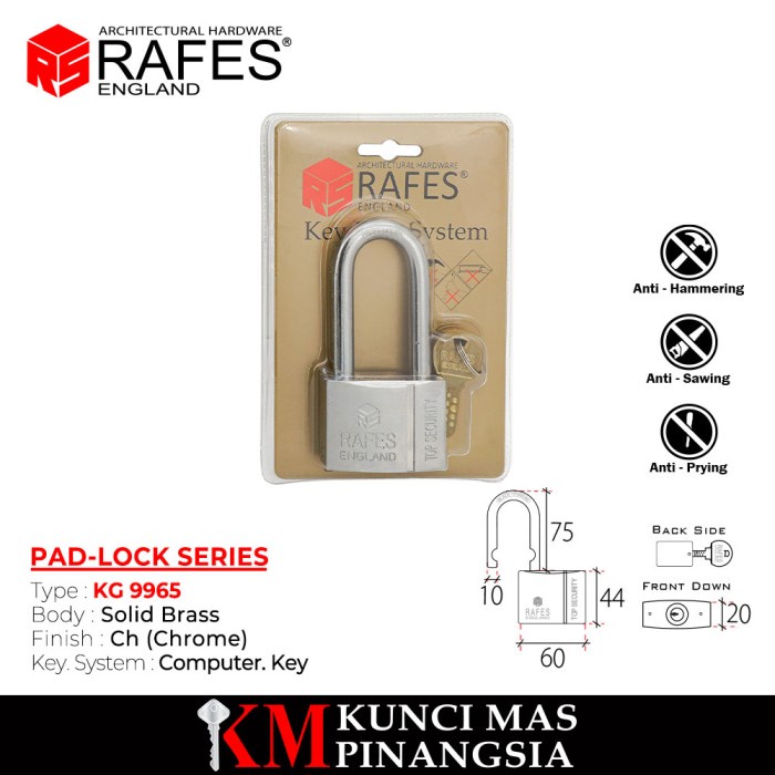 Gembok / Padlock / 9965 / RAFES ORIGINAL