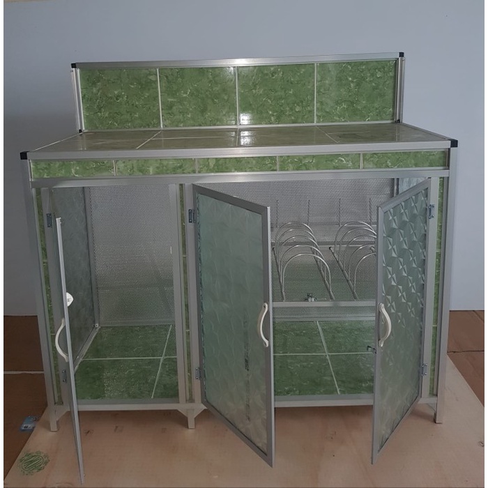 Rak Meja Kompor Keramik 3 Pintu Rata