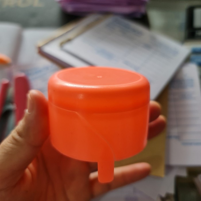 Tutup Galon Isi Ulang Pink Agak Orange Tinggi 3,5 Cm 500 Pcs Du - Asli