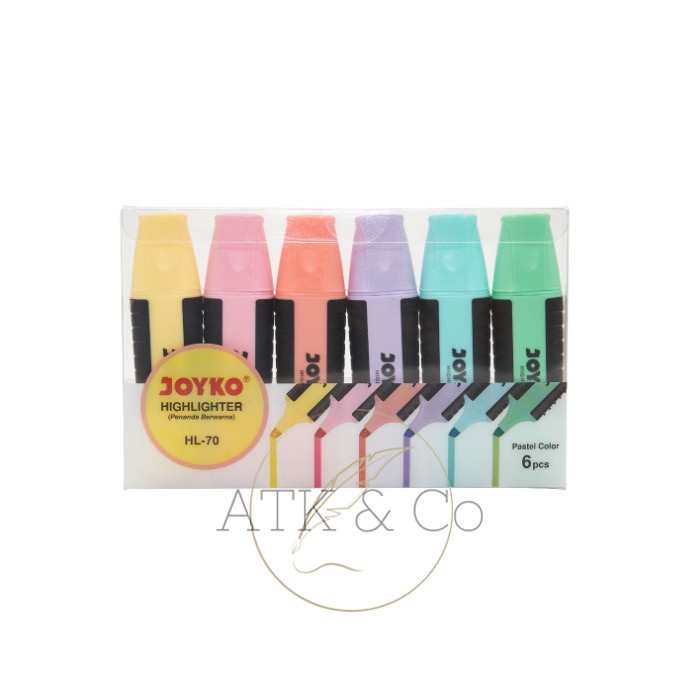 

ATKJaya- Highlighter Joyko Set Pastel Color HL-70 - Penanda Berwarna Joyko