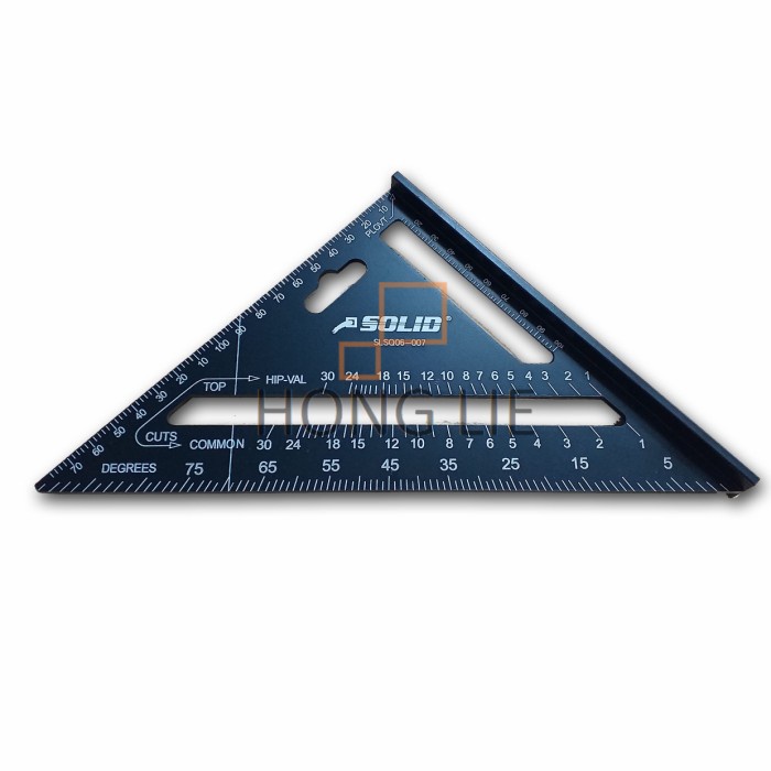 

ATKJaya- Solid Siku Sudut Penggaris Segitiga Alumunium 7" - Speed Square