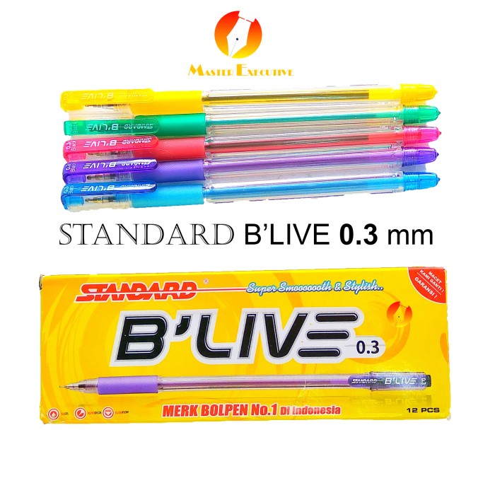 

ATKJaya- Standard B'Live 0.3 mm Black Pen / Pulpen Hitam