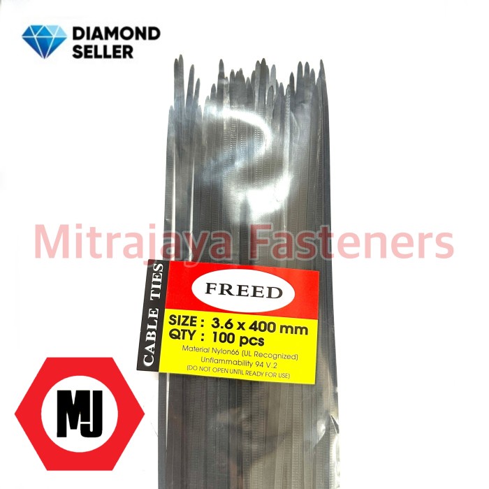 

ATKJaya- Cable Ties 40 CM 3.6x400 HITAM CABLE TIE KABEL TIS TALI RIPET