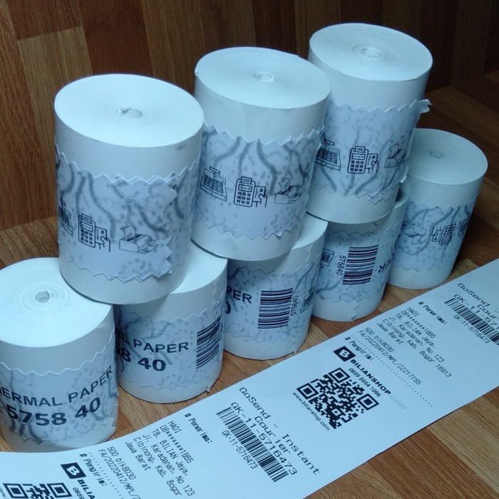 

ATKJaya- Kertas 58x35 57x35 struk kasir cetak BIRU thermal Printer 58mm