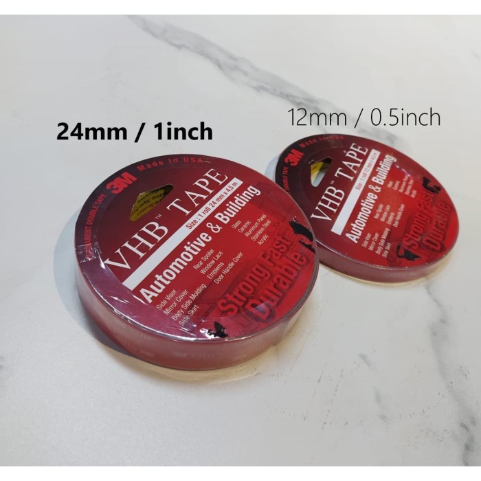 

ATKJaya- DOUBLE TAPE PERMANEN 3M VHB BESAR 24MM X 4.5MM / DOUBLE TAPE 1 INCH
