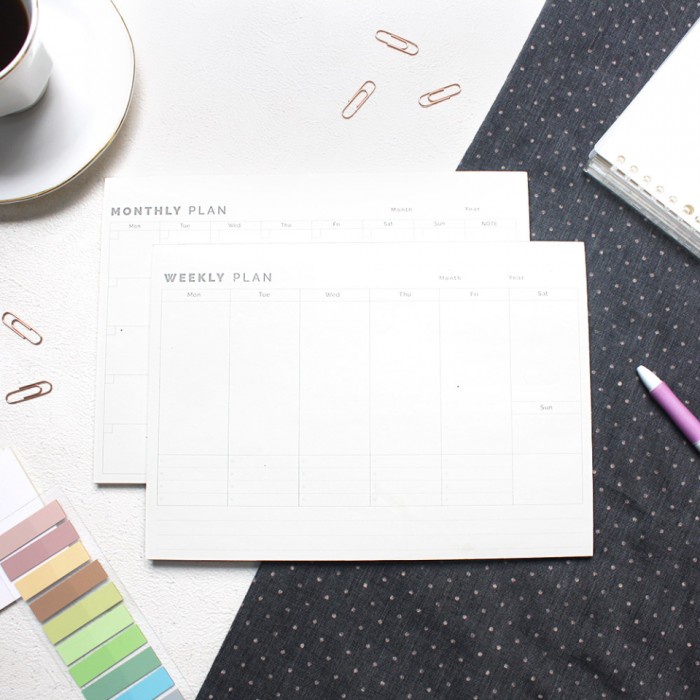 

ATKJaya- The Times Weekly Monthly Planner Memopad - Kertas Catatan - Memo