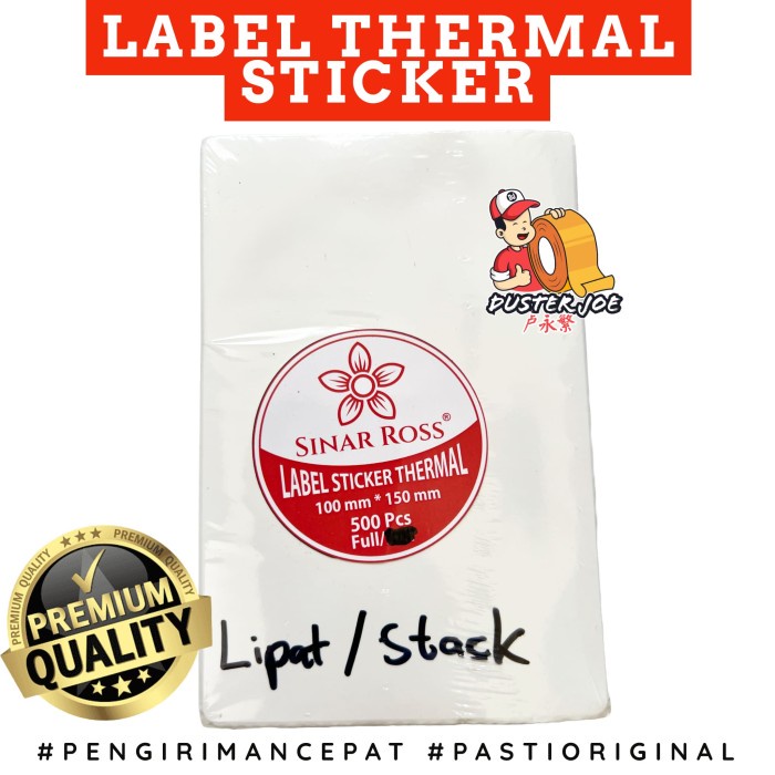 

ATKJaya- Sinar Ross Label Kertas Thermal Barcode 100x150 isi 500 PER 1 PACK